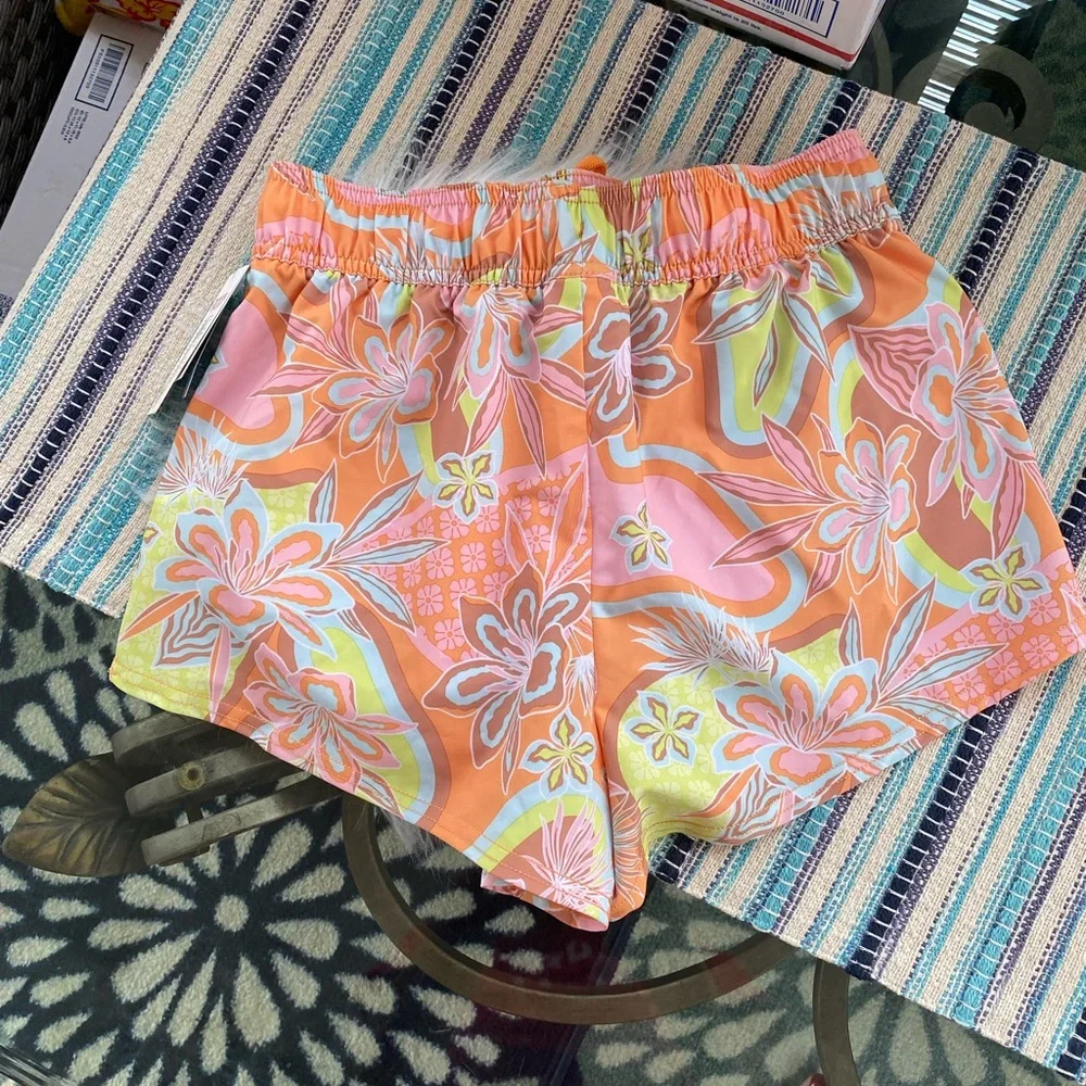 Nwt Roxy junior’s new fashion Tie- waist board shorts size x small - Picture 2 of 8